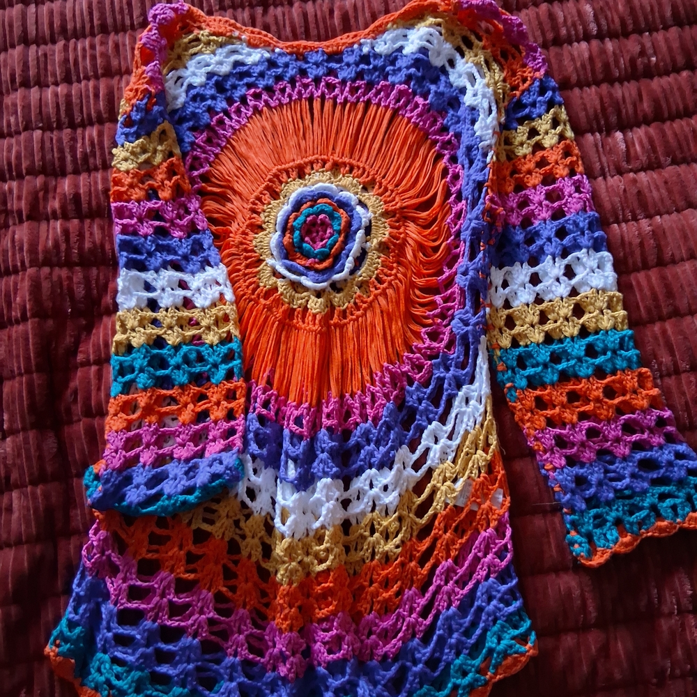 Colorful Crochet Tunic Top